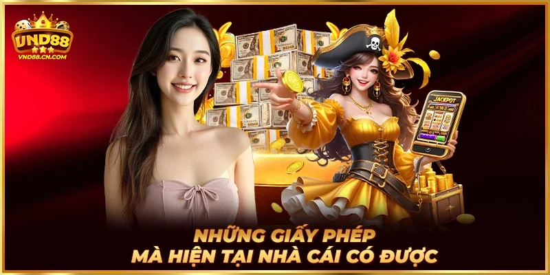 Những giấy phép mà hiện tại nhà cái có được